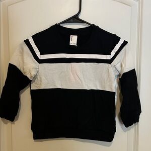 PatPat Black, White, and Gray Kids Sweatshirt